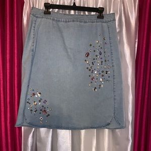 Bling Bling Gemstone Denim Skirt💎💎